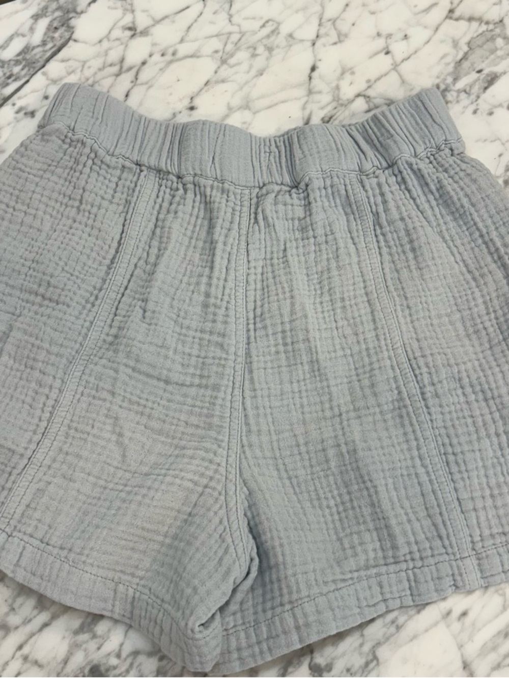 Madewell Light Gray Gauze High-Waist Shorts